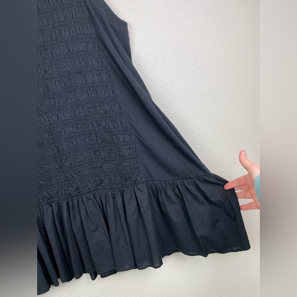 Daily Practice by Anthropologie Women's XL Prix Smocked Dress Drop Waist Black - Picture 8 of 16